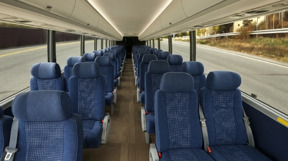 Interior of Charter Bus Company Columbia's 18 Passenger Minibus in Columbia