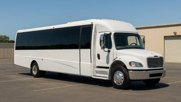 Exterior of Charter Bus Company Columbia's 25 Passenger Mini bus in Columbia