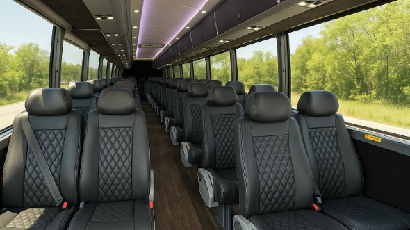 Interior of Charter Bus Company Wichita's 25 Passenger Mini bus in Wichita