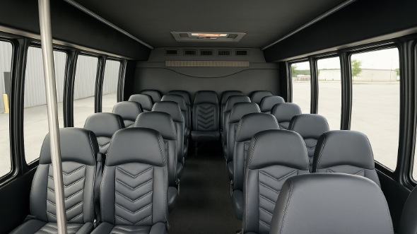 Interior of Charter Bus Company Wichita's 35 Passenger Minibus in Wichita
