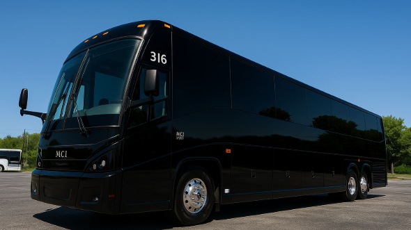 Exterior of Charter Bus Company Wichita's 55 Passenger Charter Bus in Wichita