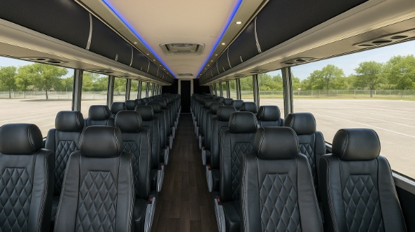 joplin 55 passenger charter bus inside