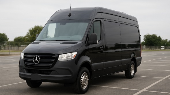 Exterior of Charter Bus Company Wichita's Sprinter Van Rental With Driver in Wichita